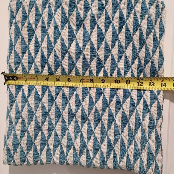 Vintage | Shoulder Bag | Light Blue + White diamond checker design | Ock Pop Tok - Picture 8 of 8